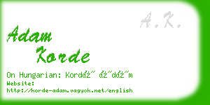 adam korde business card